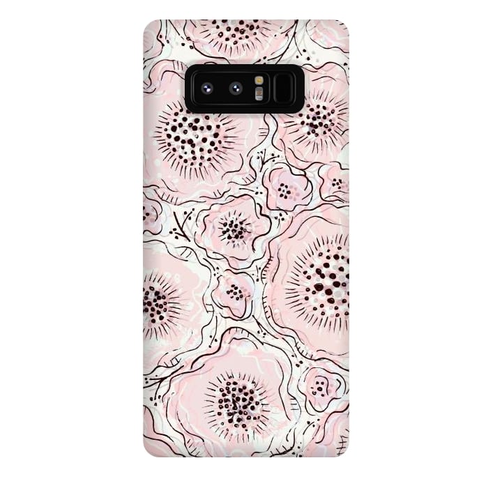 Galaxy Note 8 StrongFit Pretty in Pink by Rose Halsey