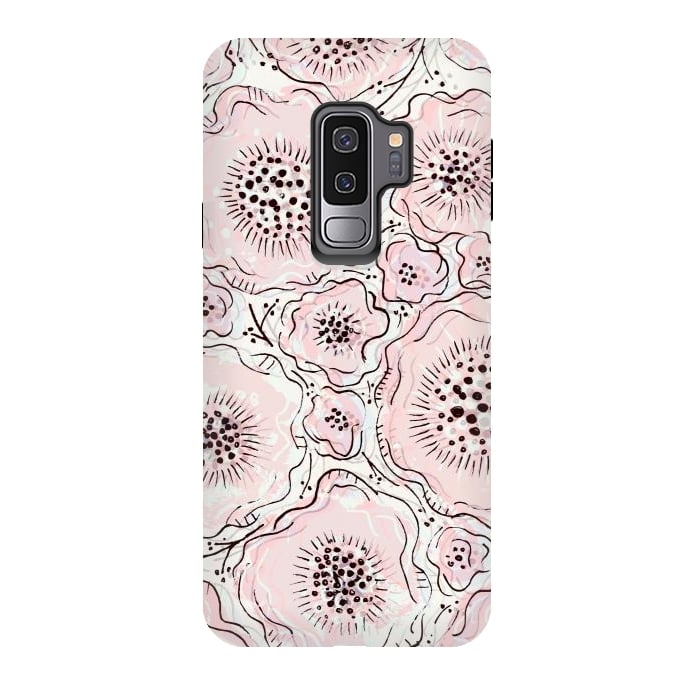 Galaxy S9 plus StrongFit Pretty in Pink by Rose Halsey