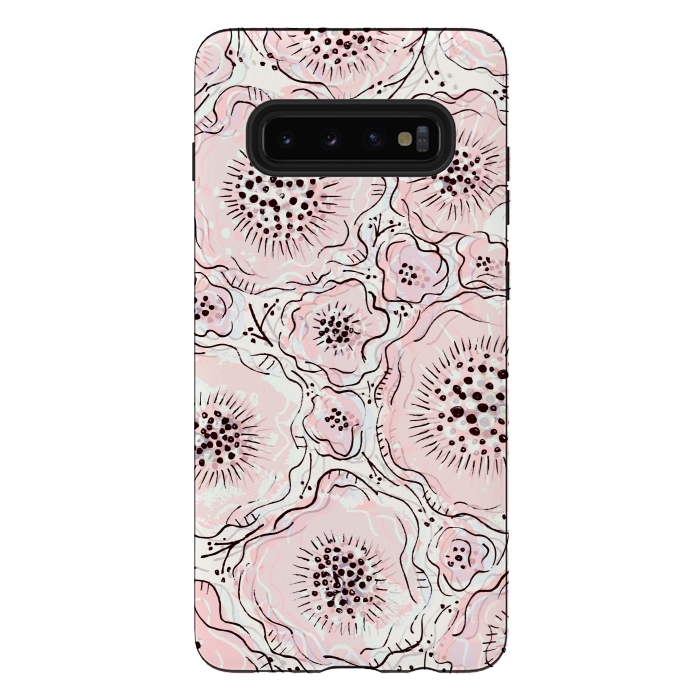 Galaxy S10 plus StrongFit Pretty in Pink by Rose Halsey