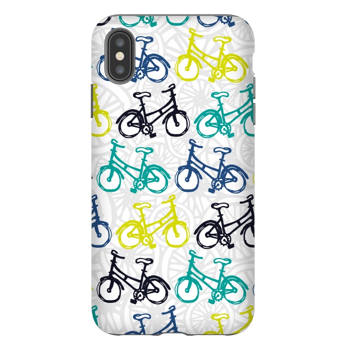 iPhone Xs Max StrongFit Whimsical Wheelies by Shelley Schmidt