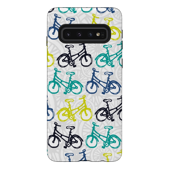 Galaxy S10 StrongFit Whimsical Wheelies by Shelley Schmidt