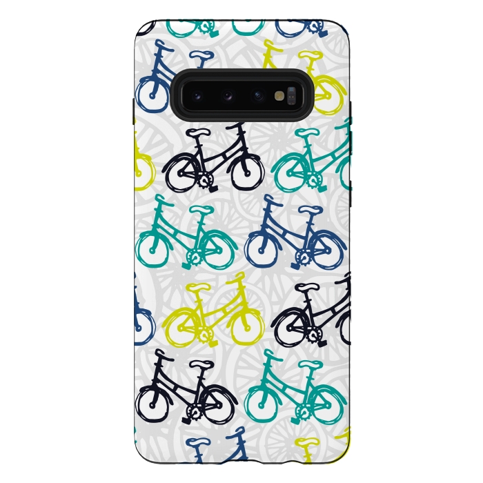 Galaxy S10 plus StrongFit Whimsical Wheelies by Shelley Schmidt