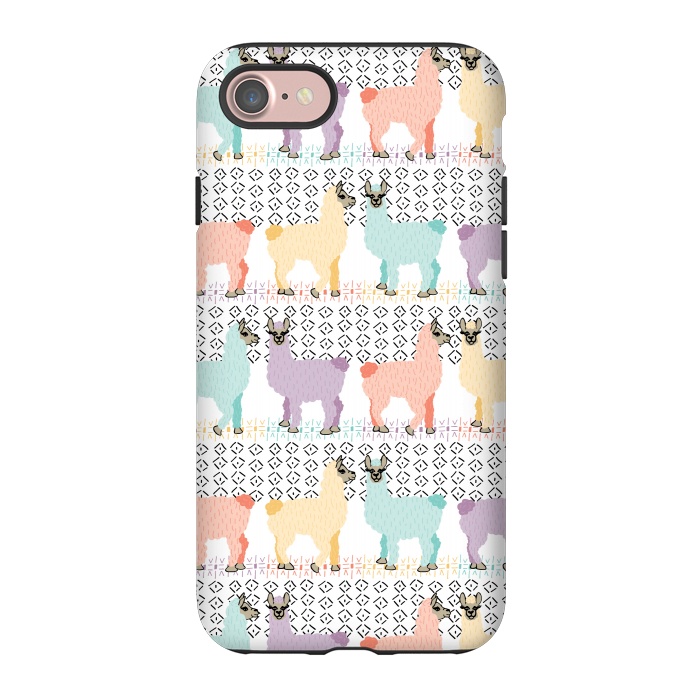 iPhone 7 StrongFit Lovely Llamas by Shelley Schmidt
