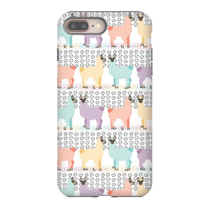 iPhone 7 plus StrongFit Lovely Llamas by Shelley Schmidt