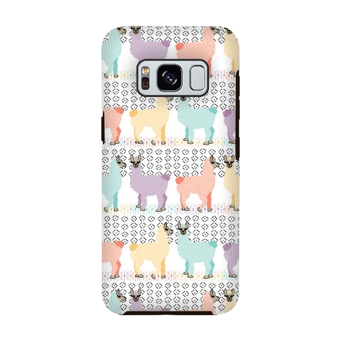 Galaxy S8 StrongFit Lovely Llamas by Shelley Schmidt