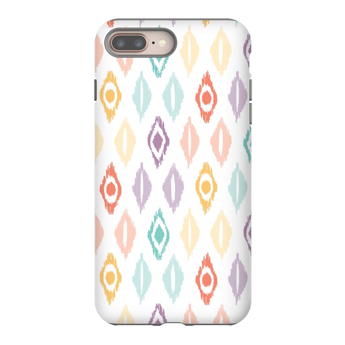 iPhone 7 plus StrongFit Cheerful Ikat by Shelley Schmidt