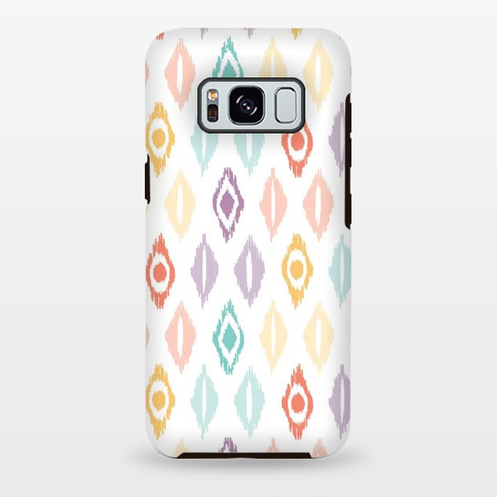 Galaxy S8 plus StrongFit Cheerful Ikat by Shelley Schmidt