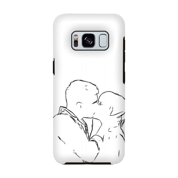 Galaxy S8 StrongFit Kiss Minimal Drawing by Alemi