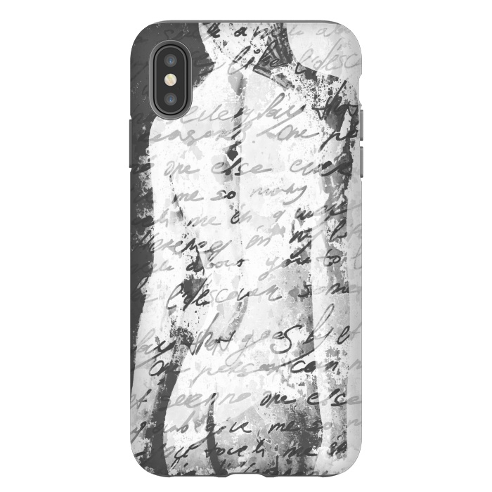 iPhone Xs Max StrongFit Black and White Woman Painting by Alemi