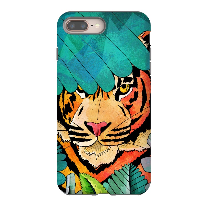 iPhone 7 plus StrongFit Jungle tiger hunter by Steve Wade (Swade)