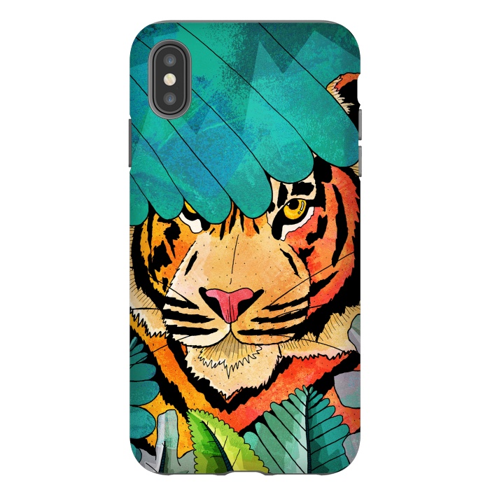 iPhone Xs Max StrongFit Jungle tiger hunter by Steve Wade (Swade)