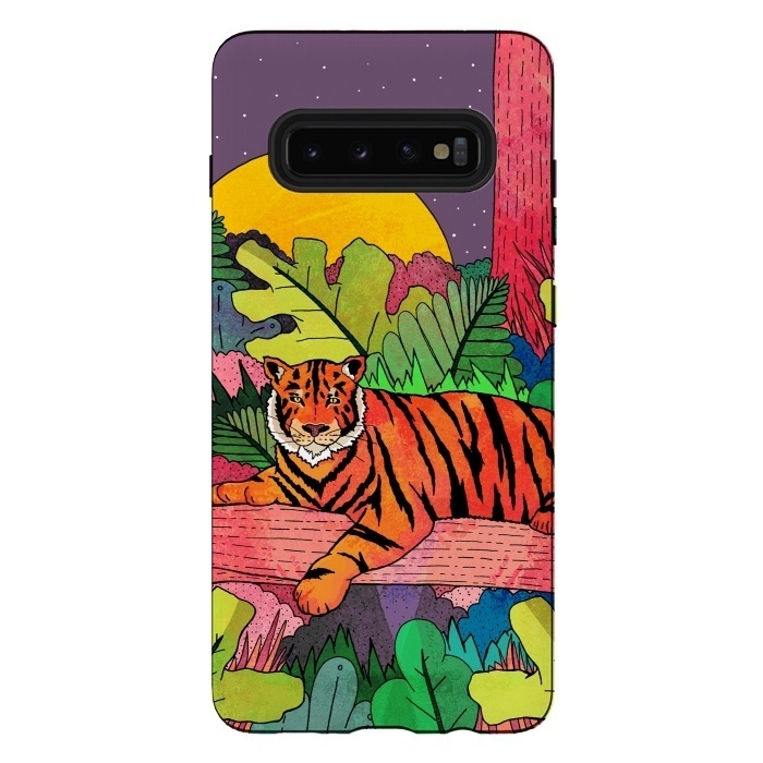 Galaxy S10 plus StrongFit Spring Tiger by Steve Wade (Swade)