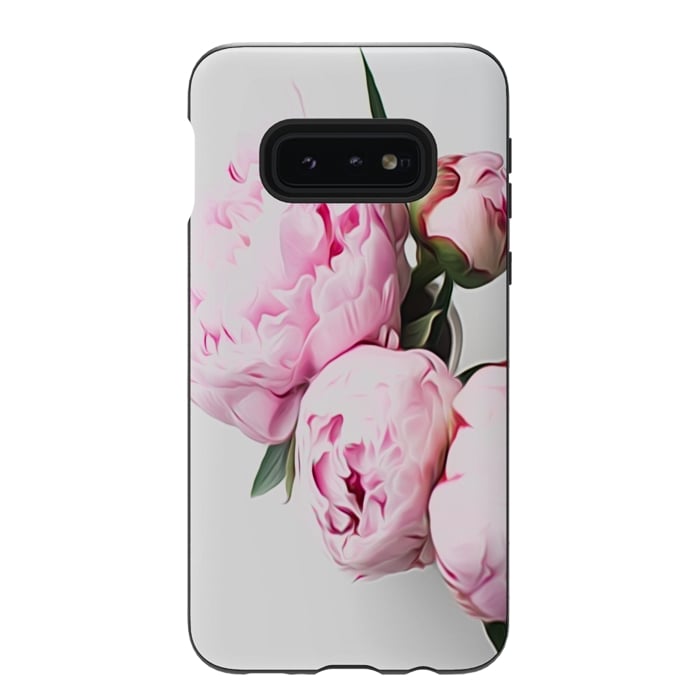 Galaxy S10e StrongFit Vase of Peonies by Alemi