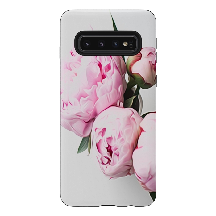 Galaxy S10 StrongFit Vase of Peonies by Alemi