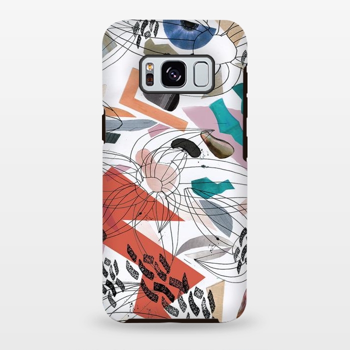 Galaxy S8 plus StrongFit Abstract pop art collage doodles by Oana 