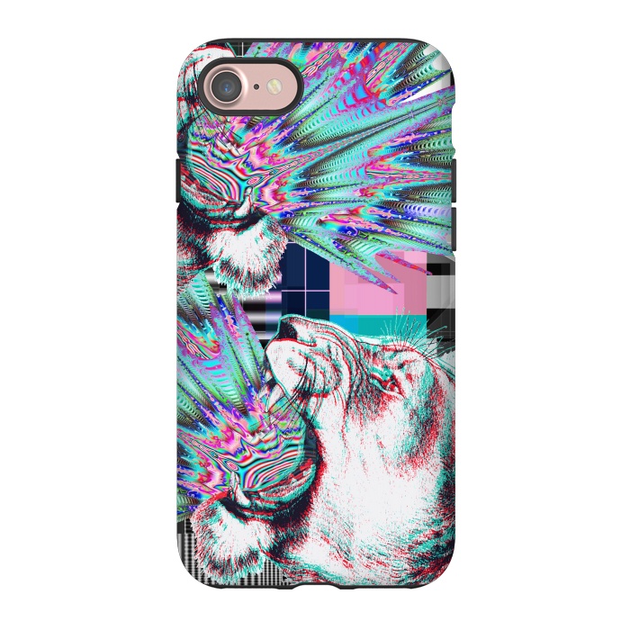 iPhone 7 StrongFit Psychedelic tiger glitch by Oana 
