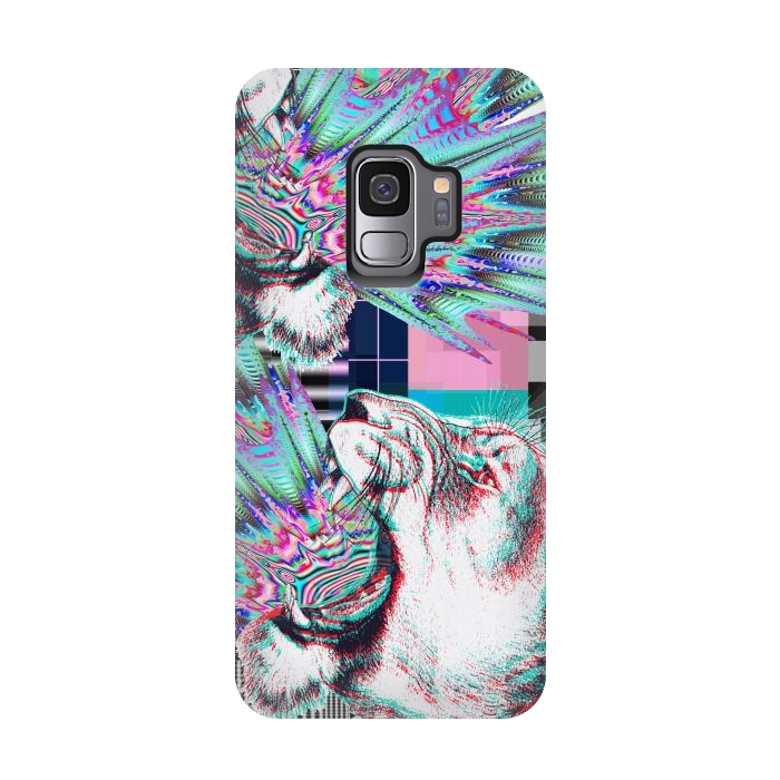 Galaxy S9 StrongFit Psychedelic tiger glitch by Oana 