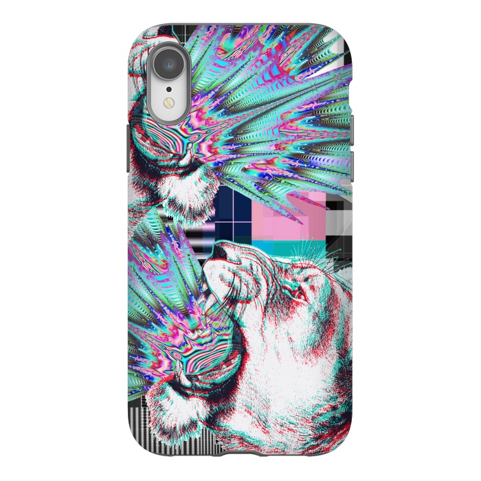 iPhone Xr StrongFit Psychedelic tiger glitch by Oana 