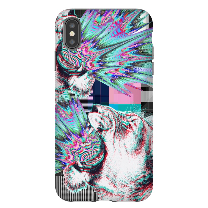 iPhone Xs Max StrongFit Psychedelic tiger glitch by Oana 