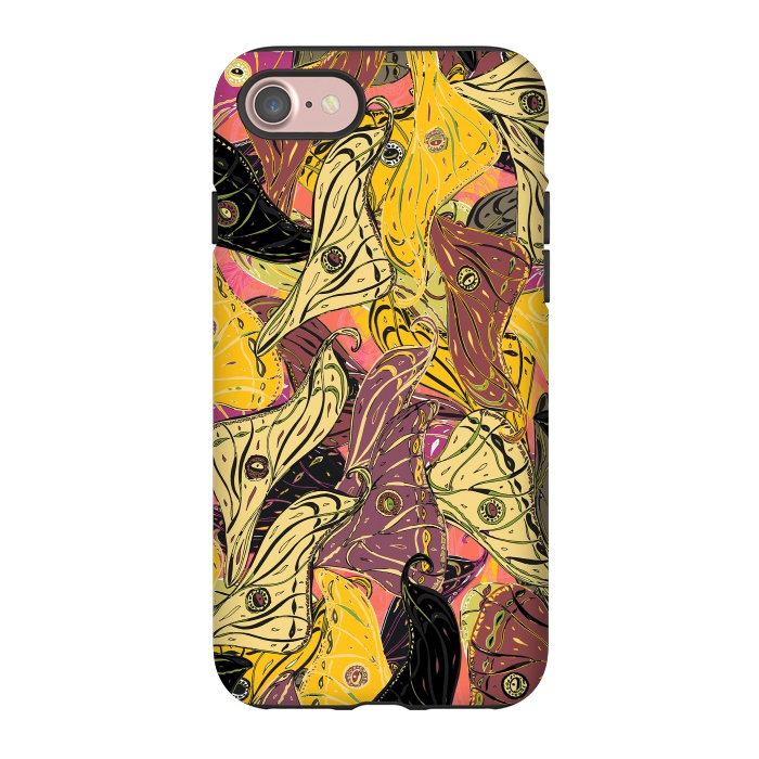 iPhone 7 StrongFit Boho Butterfly Wings - Yellow & Black by Lotti Brown