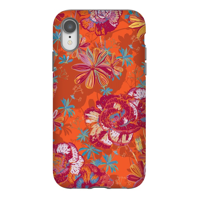 iPhone Xr StrongFit Carnation Carnival by Lotti Brown