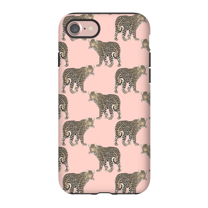 iPhone 7 StrongFit Trendy Chic leopard animal pattern by InovArts