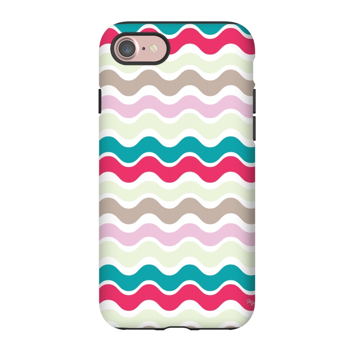 iPhone 7 StrongFit Colourful waves by Martina