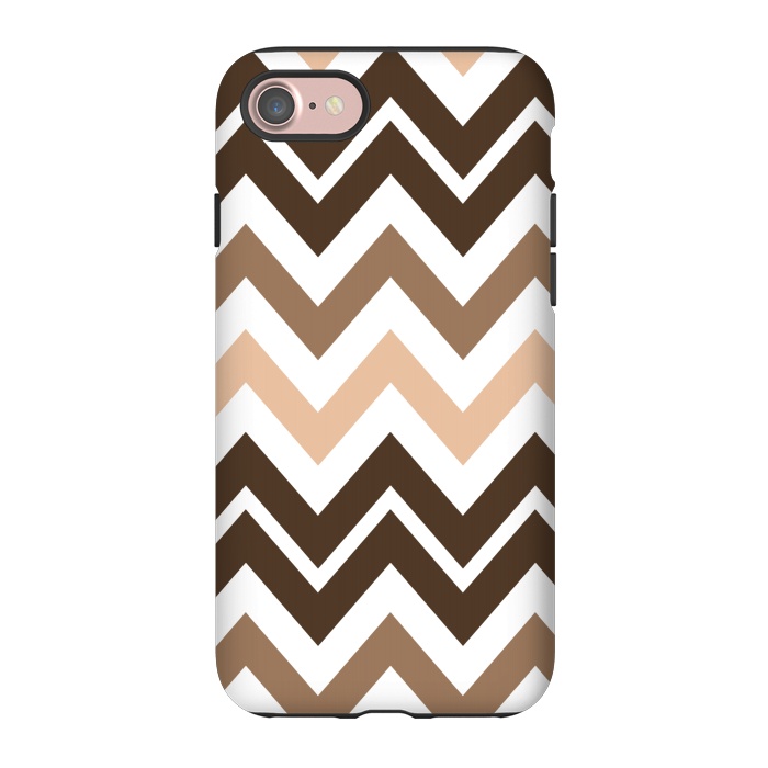 iPhone 7 StrongFit Brown Chevron by Martina