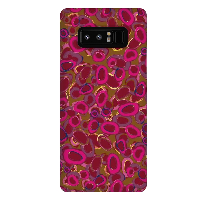 Galaxy Note 8 StrongFit Bold Circles - Red & Pink by Lotti Brown