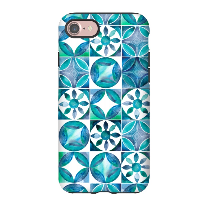 iPhone 7 StrongFit Mediterranean Tiles by gingerlique