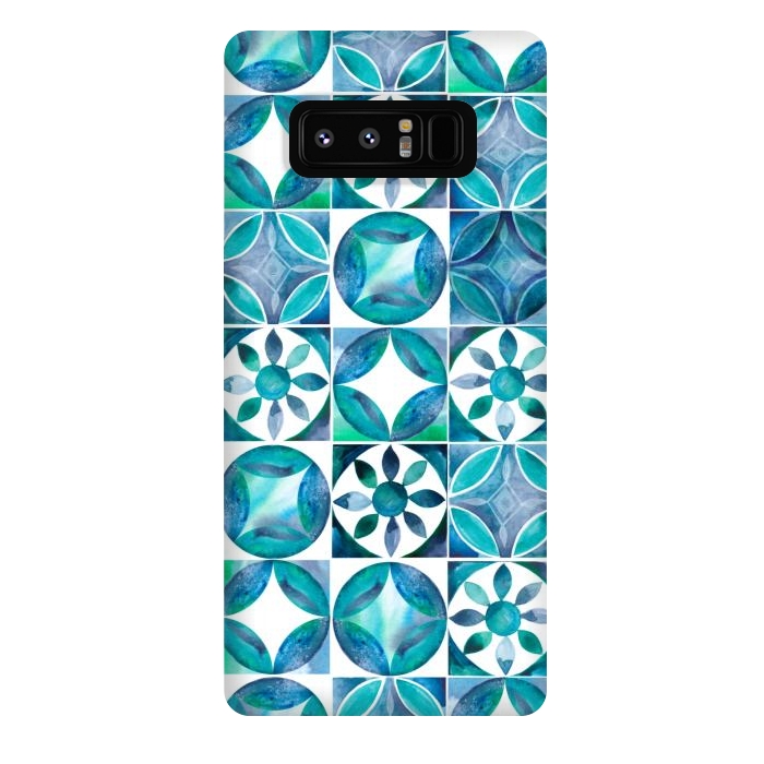 Galaxy Note 8 StrongFit Mediterranean Tiles by gingerlique