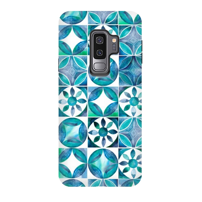 Galaxy S9 plus StrongFit Mediterranean Tiles by gingerlique
