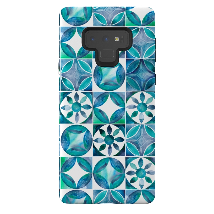 Galaxy Note 9 StrongFit Mediterranean Tiles by gingerlique