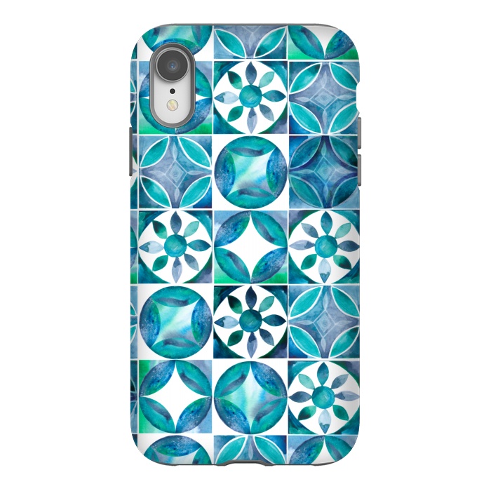 iPhone Xr StrongFit Mediterranean Tiles by gingerlique