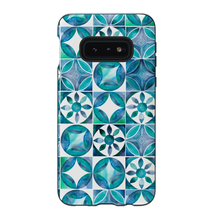 Galaxy S10e StrongFit Mediterranean Tiles by gingerlique