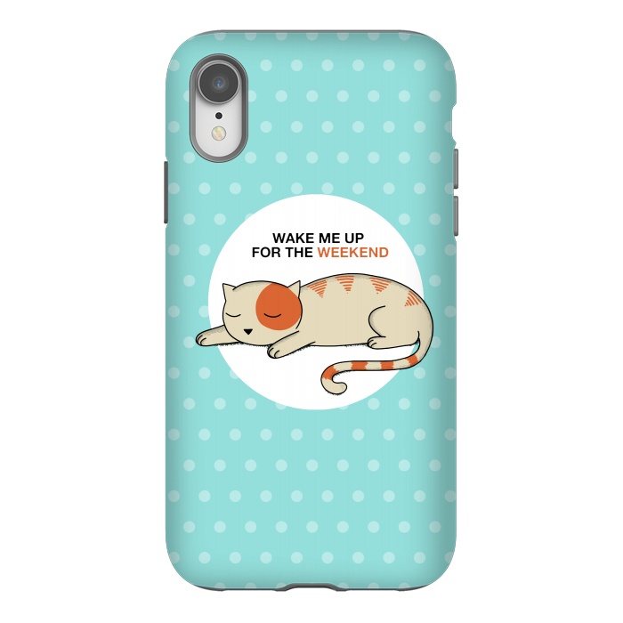 iPhone Xr StrongFit Cat wake me up by Coffee Man