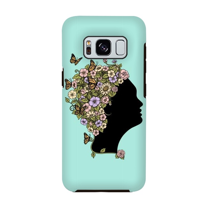Galaxy S8 StrongFit Floral lady by Coffee Man