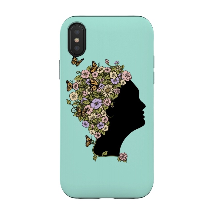 iPhone Xs / X StrongFit Floral lady by Coffee Man