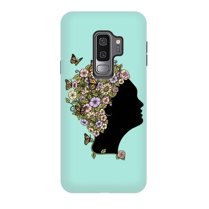 Galaxy S9 plus StrongFit Floral lady by Coffee Man