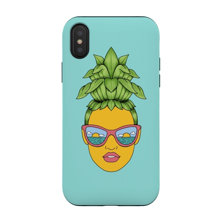 iPhone Xs / X StrongFit Pineapple Girl by Coffee Man