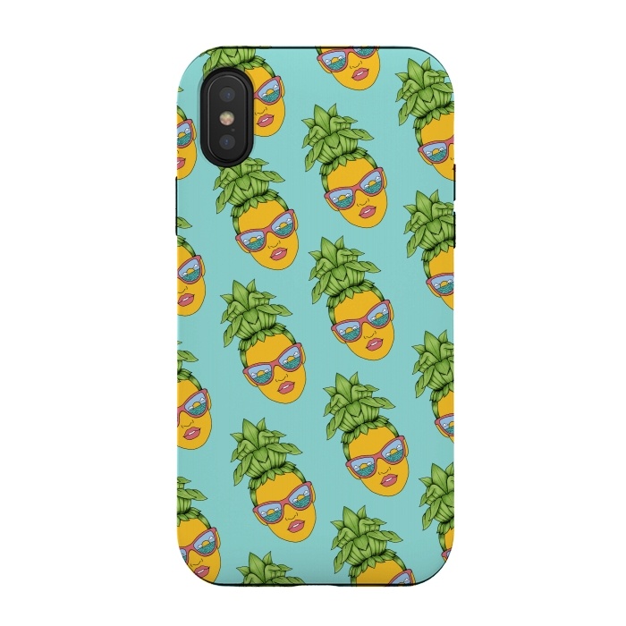 iPhone Xs / X StrongFit Pineapple Girl pattern by Coffee Man