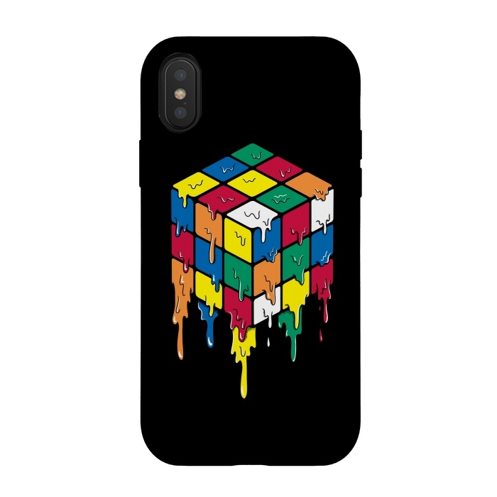 iPhone Xs / X StrongFit Rubiks Cube by Coffee Man