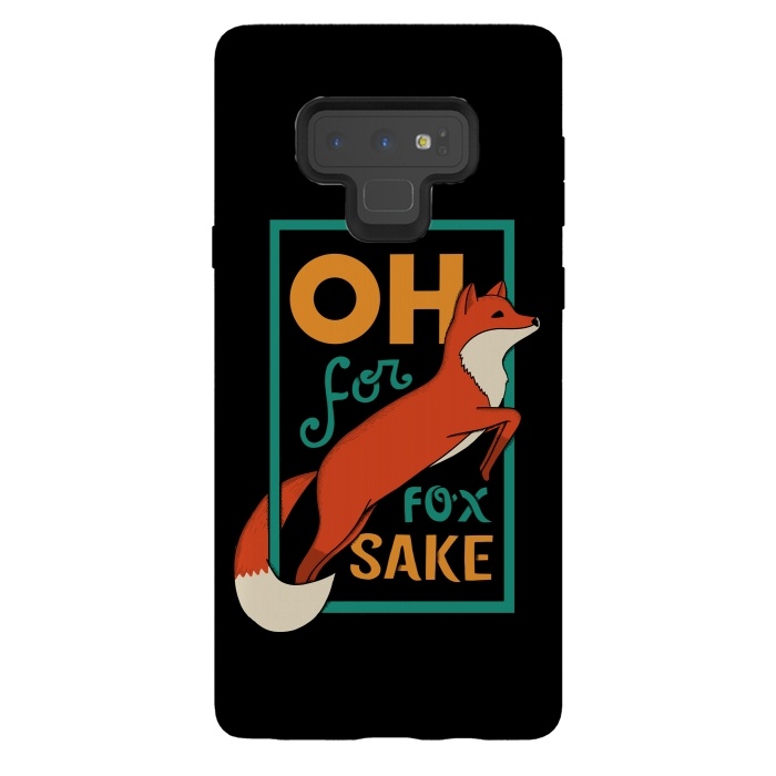 Galaxy Note 9 StrongFit Oh for fox sake by Coffee Man