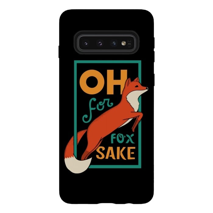Galaxy S10 StrongFit Oh for fox sake by Coffee Man