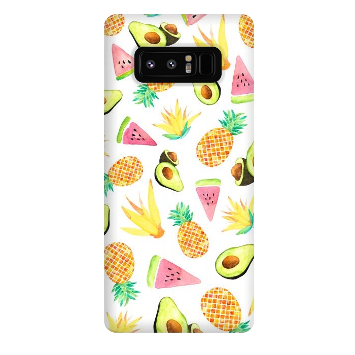 Galaxy Note 8 StrongFit Tropical Fruit Salad by Amaya Brydon
