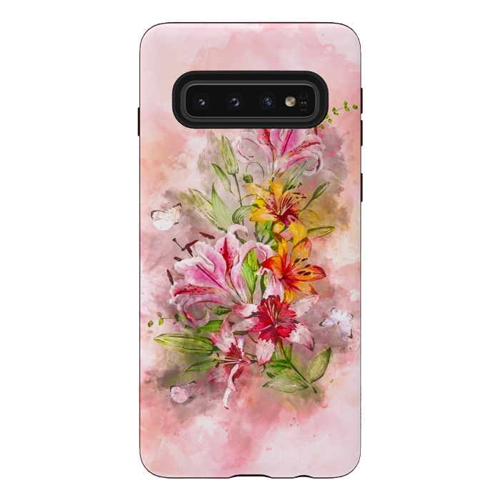 Galaxy S10 StrongFit Lilies Bunch by Creativeaxle