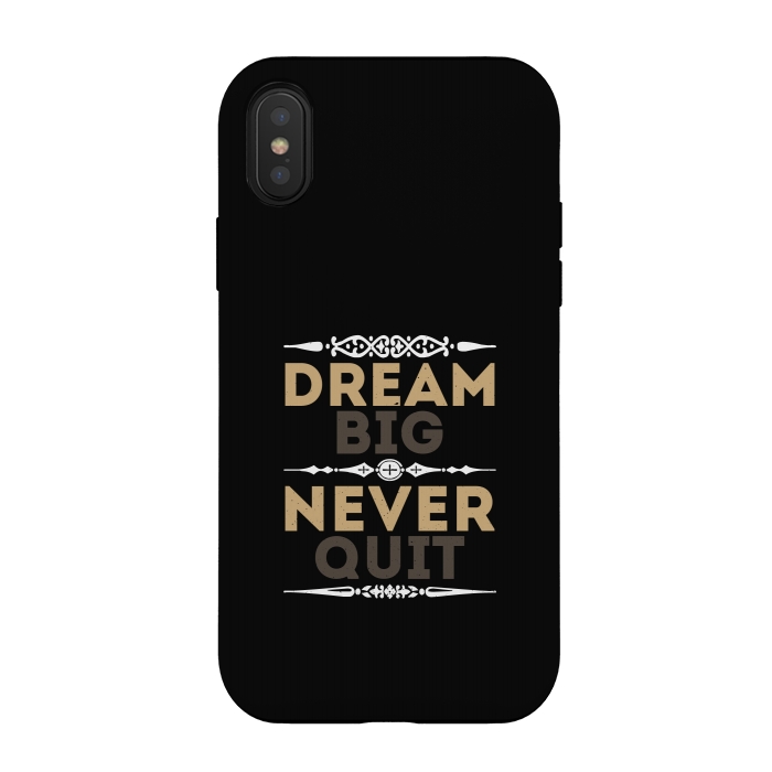 iPhone Xs / X StrongFit dream big never quit by TMSarts