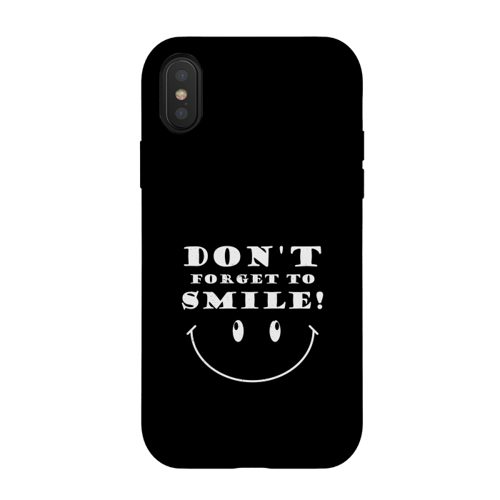iPhone Xs / X StrongFit dont forget to smile by TMSarts