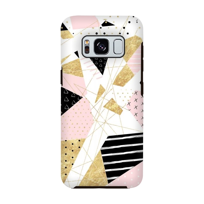Galaxy S8 StrongFit Modern gold geometric abstract design by InovArts