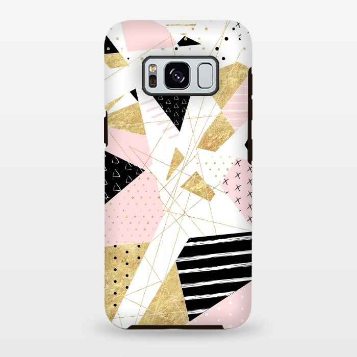 Galaxy S8 plus StrongFit Modern gold geometric abstract design by InovArts